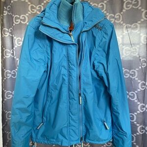 SuperDry The Windcheater Jacket - Women’s ski snow blue size large pre Owned